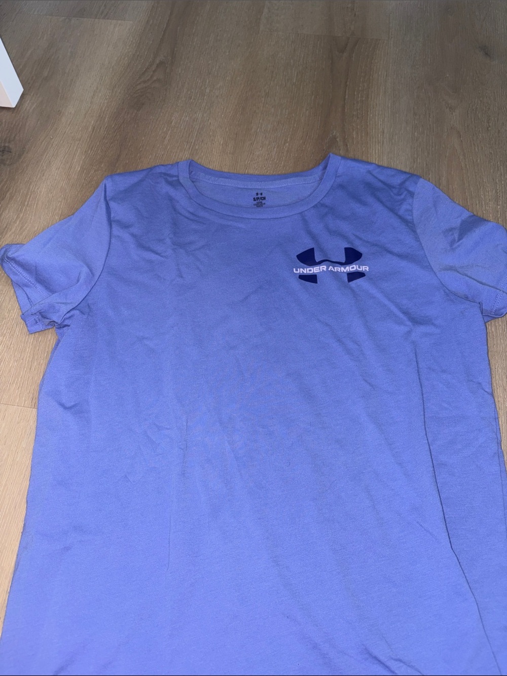 Under Armour Women's Short Sleeve Tee - Lavender Purple with Navy Logo